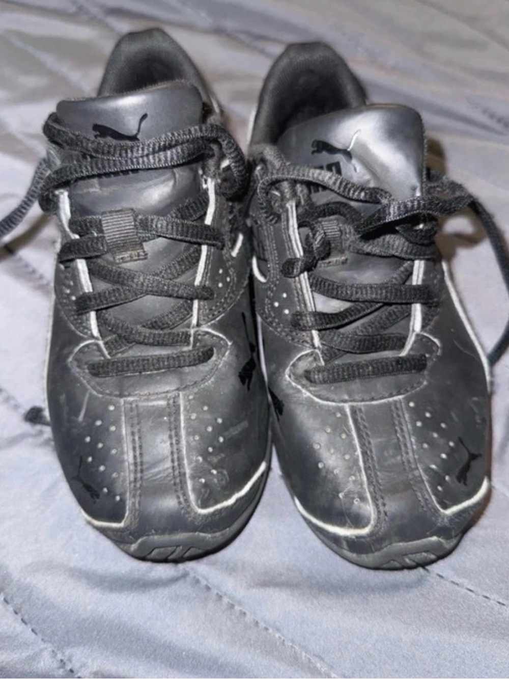 Puma Kids Black Low-Top Sneakers
